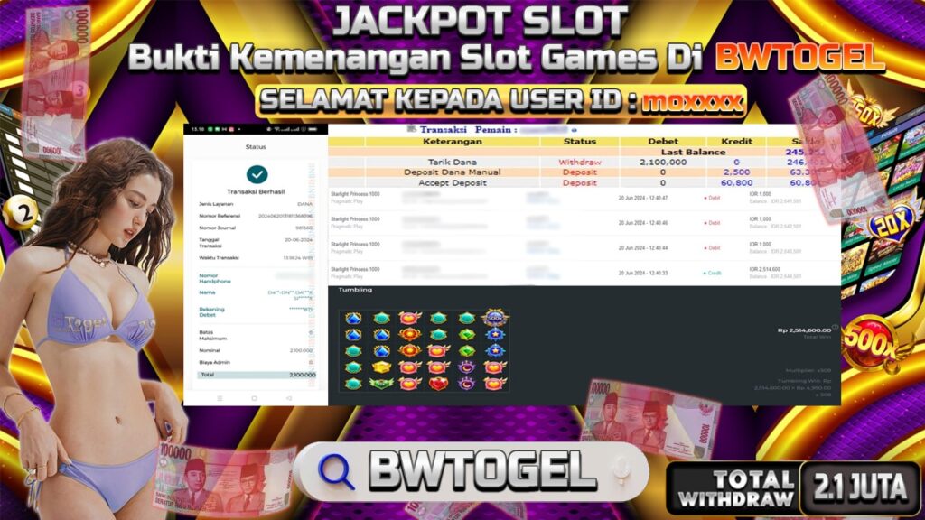 BUKTI JACKPOT SLOT STARLIGHT PRINCESS 1000 TERPERCAYA DI INDONESIA