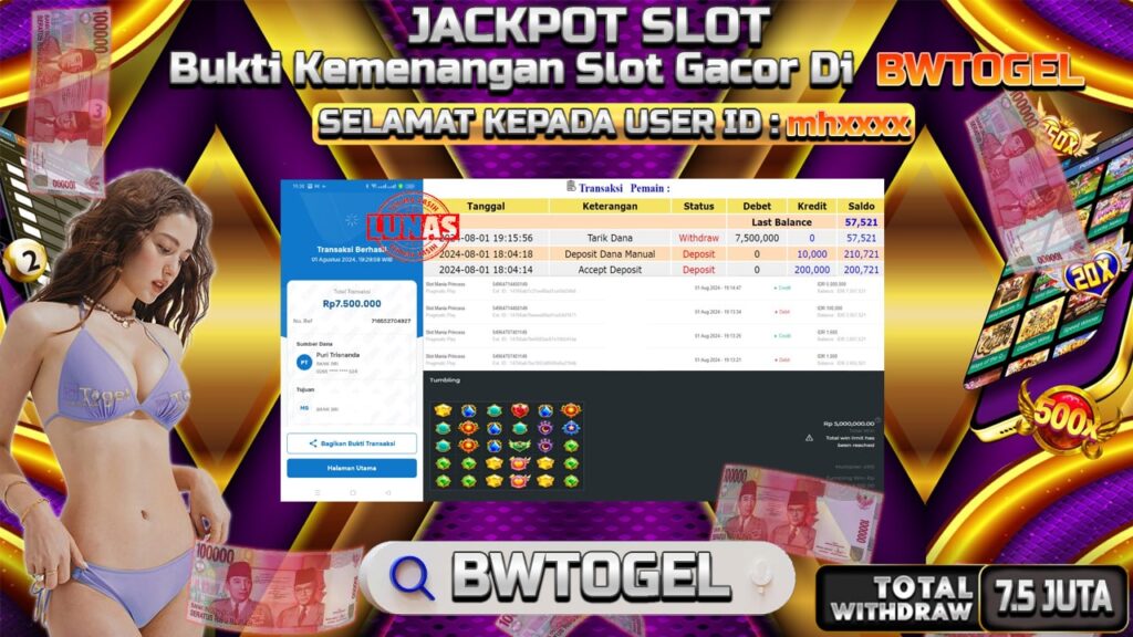 BUKTI JACKPOT SLOT MANIA PRINCES TERPERCAYA DI INDONESIA TGL 01-08-2024