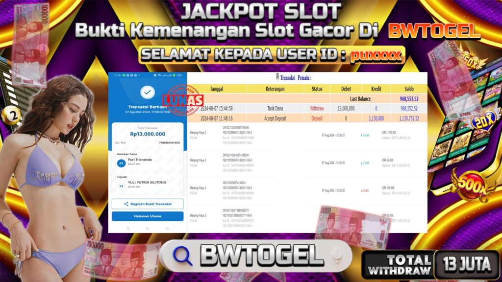 BUKTI JACKPOT SLOT MAHJONG WAYS 2 TERPERCAYA DI INDONESIA TGL 07-08-2024