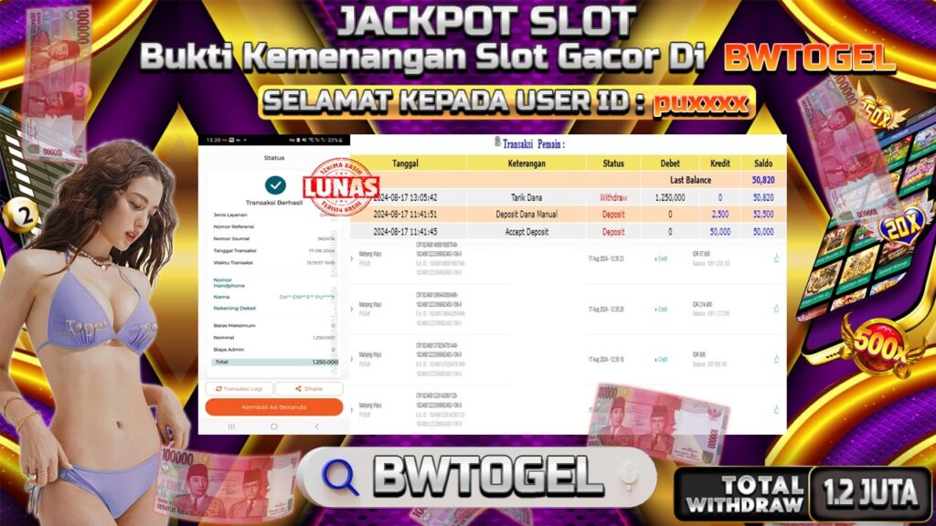 BUKTI JACKPOT SLOT MAHJONG WAYS TERPERCAYA DI INDONESIA TGL 17-08-2024