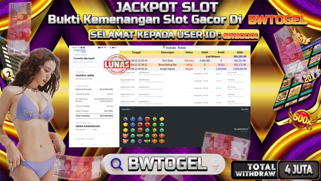 BUKTI JACKPOT SLOT STARLIGHT PRINCESS 1000 TERPERCAYA DI INDONESIA TGL 22-08-2024