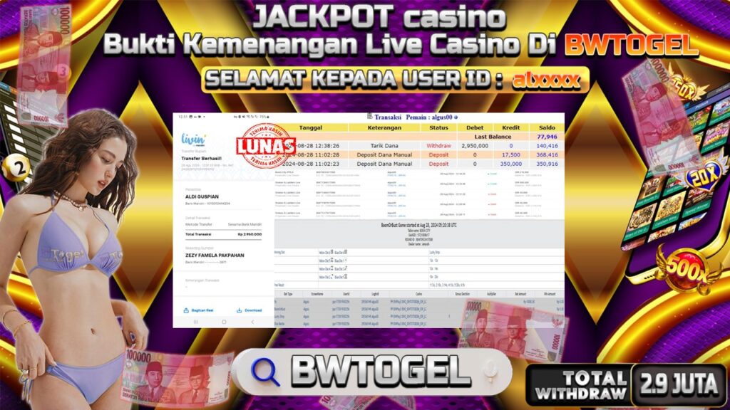 BUKTI JACKPOT LIVE CASINO SNAKES & LADDERS LIVE TERPERCAYA DI INDONESIA TGL 28-08-2024