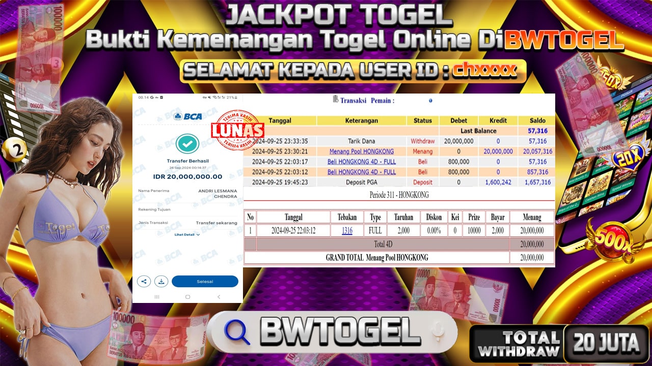 BUKTI JACKPOT TOGEL POOL HONGKONG TERPERCAYA DI INDONESIA TGL 26-09-2024