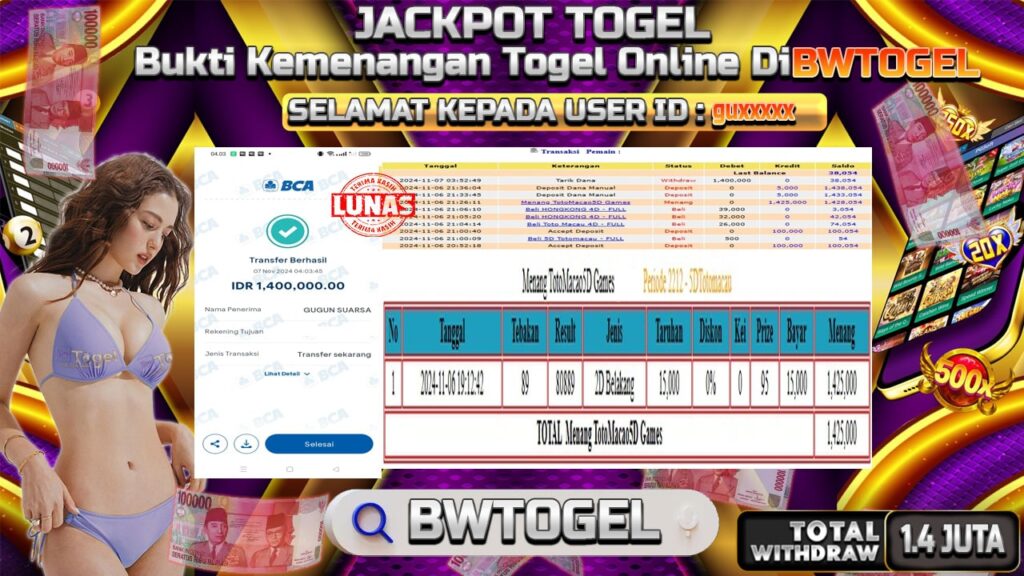 BUKTI JACKPOT TOGEL TOTO MACAO5D TERPERCAYA DI INDONESIA TGL 07-11-2024